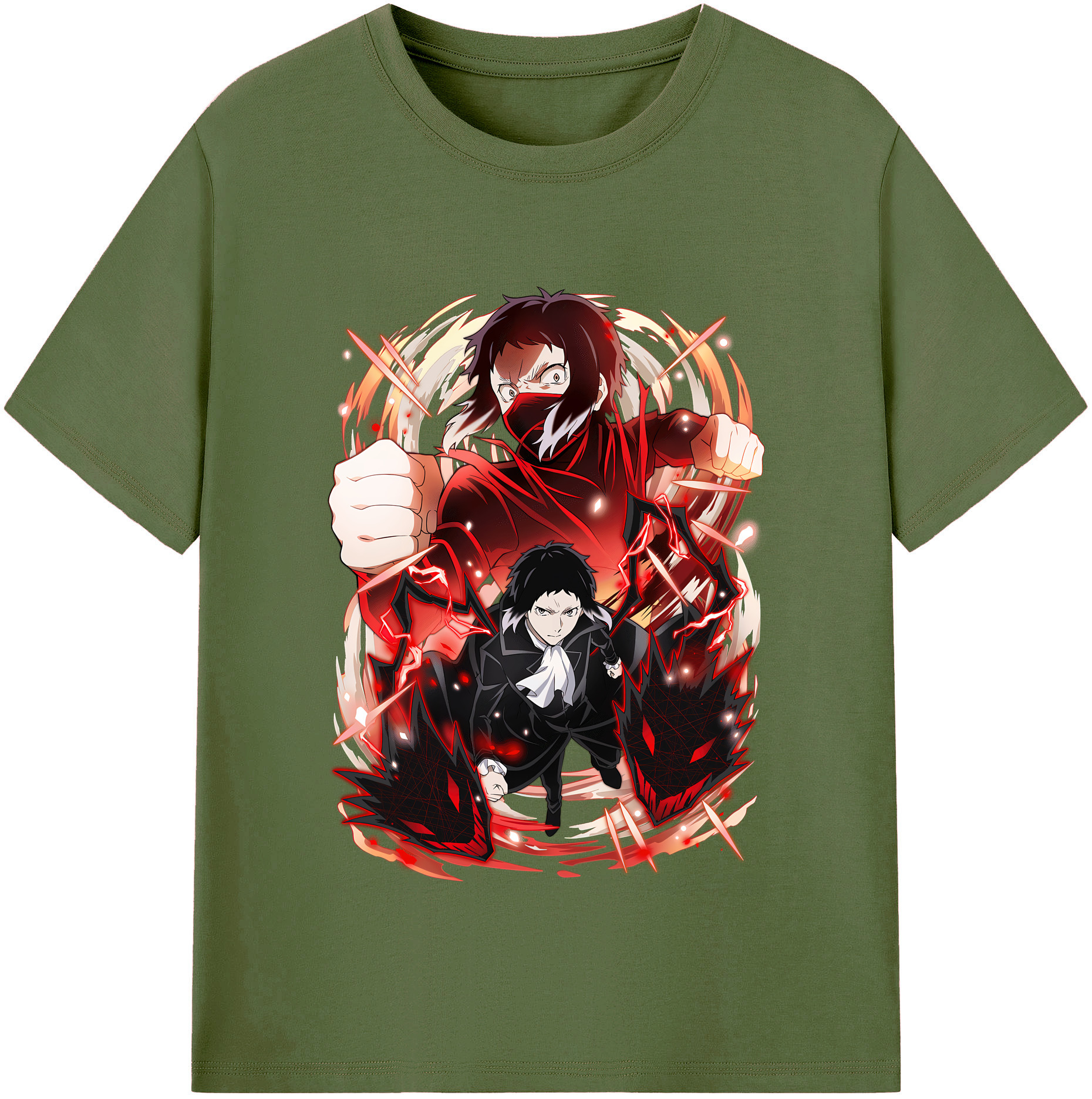 （画像用） 文豪ストレイドッグス Bungo Stray Dogs 綿100％半袖Tシャツ（フロントプリント）